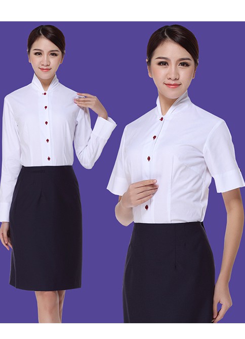 国航空姐制服职业长短袖衬衫